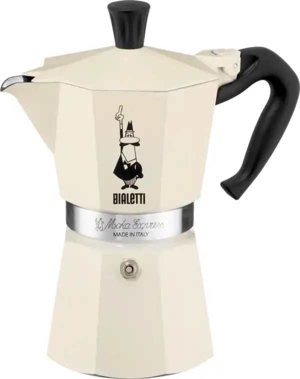 Bild 1 von Dekorieren & Einrichten Bialetti Moka Express Classic (270ml), creme/schwarz