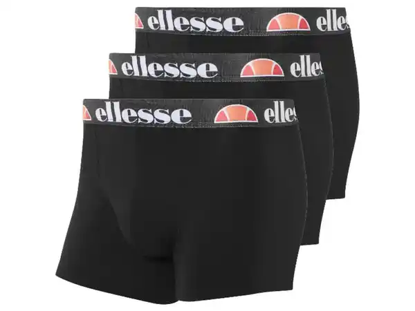 Bild 2 von Ellesse Herren Boxershorts, 3 Stück, mit Markenlogo im Bund