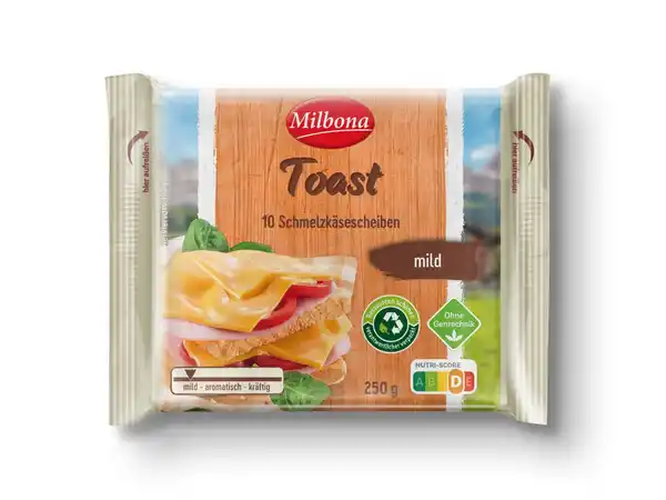 Bild 1 von Milbona Schmelzkäsescheiben,  250 g