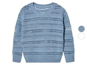 lupilu® Kinder Strickpullover, mit Lochstrickmuster