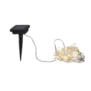 Light & More LED Lichterkette mit Solarpanel schwarz