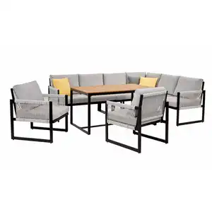 toom Ecklounge-Set 'Lara' grau 4-teilig