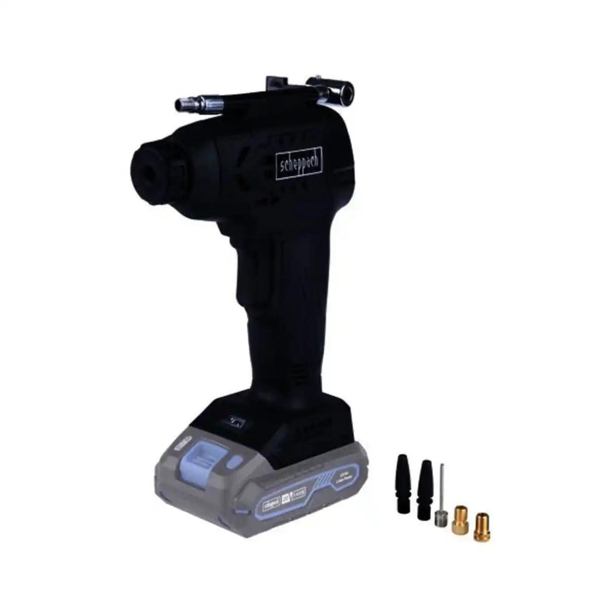 Bild 1 von Akku-Handkompressor C-Hko7Be-X Set S, brushed, 7 Bar, inkl. 2 Ah Akku und Ladegerät