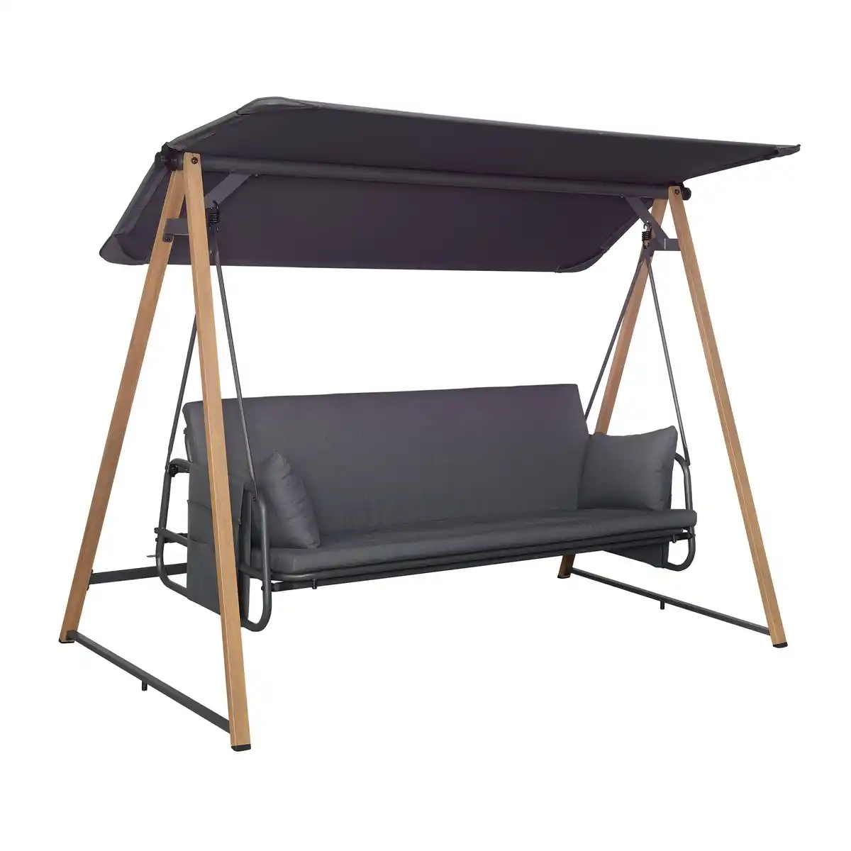 Bild 1 von toom Hollywoodschaukel 'Elena' grau 3-Sitzer 242 x 135 x 173 cm