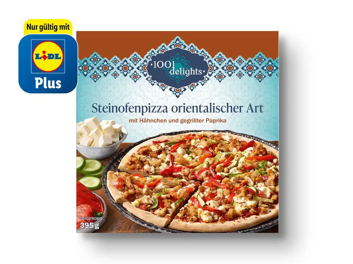 Bild 1 von 1001 delights Steinofenpizza orientalischer Art,  395 g