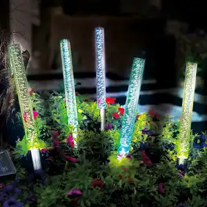 I-Glow LED-Solar-Sticks 5er oder Solarfackeln 5er