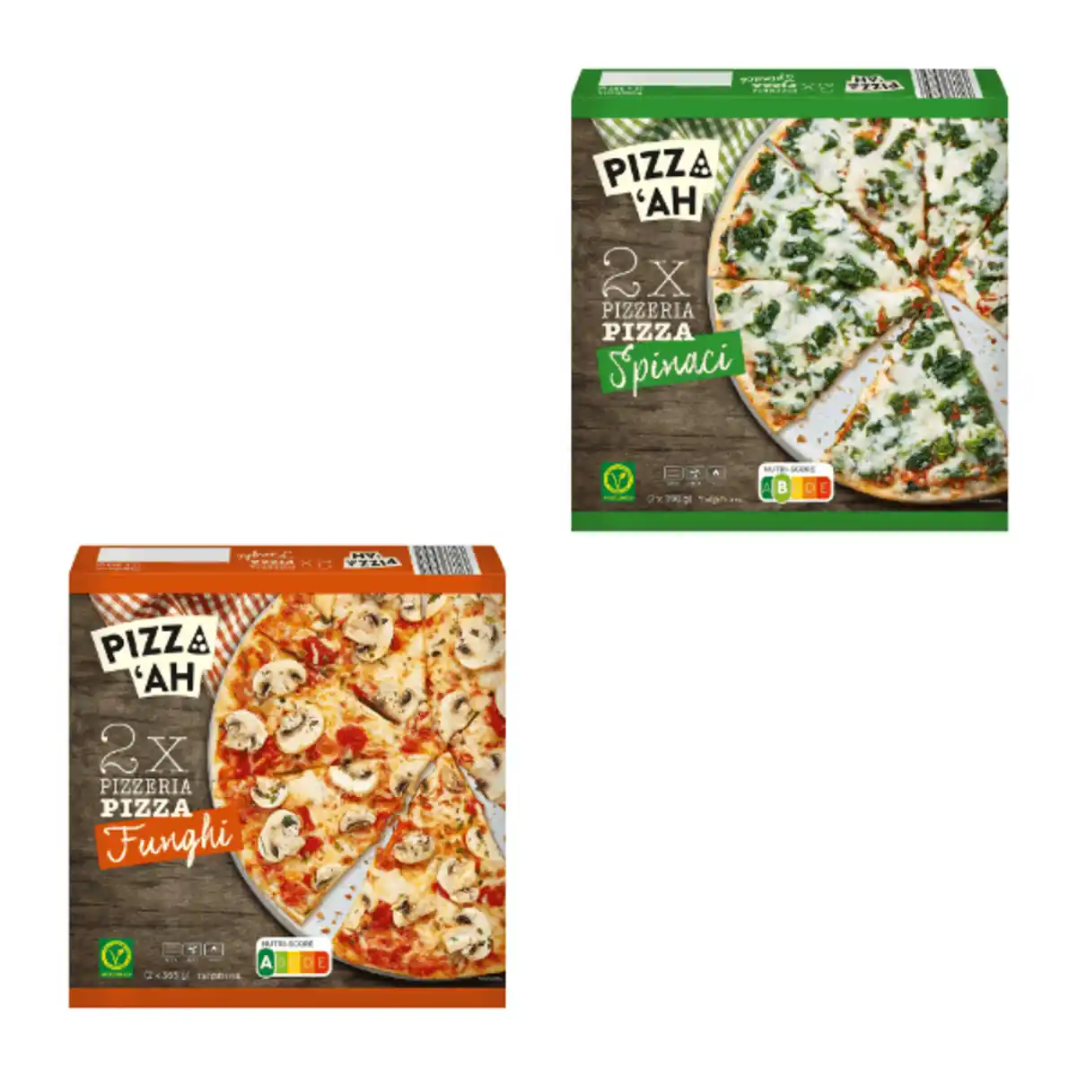 Bild 1 von PIZZ’AH Pizza Funghi / Pizza Spinaci