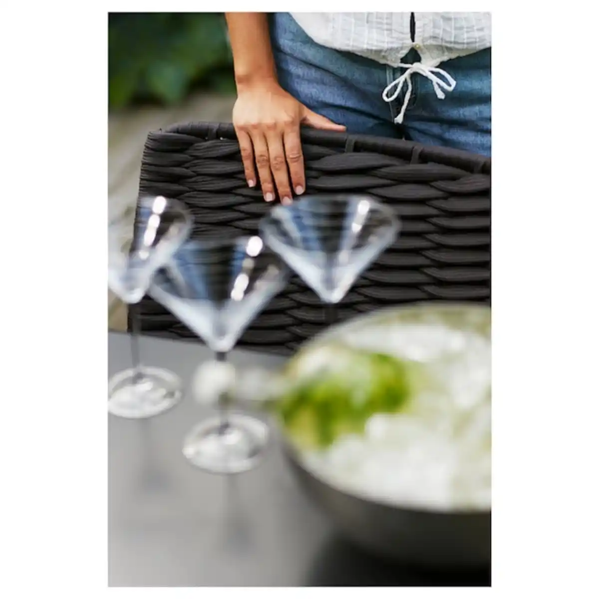 Bild 4 von TEGELÖN Tisch/außen, dunkelgrau/schwarz 216x86 cm