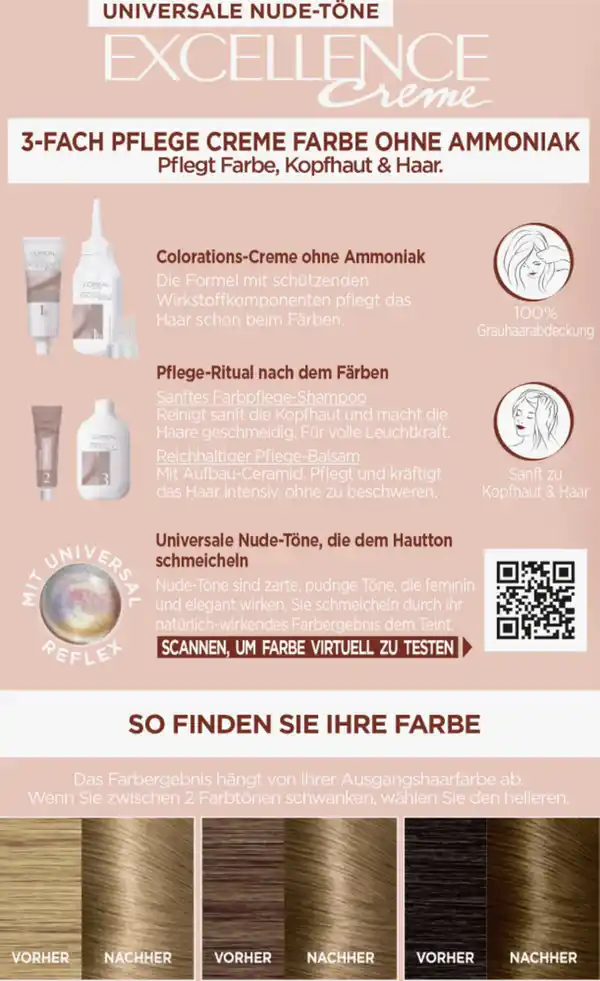 Bild 4 von L’Oréal Paris Excellence Creme Farbe 7U Universal Mittelblond