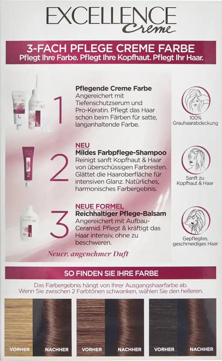 Bild 4 von L’Oréal Paris Excellence Crème Coloration 4 Mittelbraun