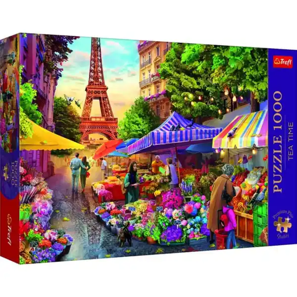 Bild 1 von Puzzle - Blumenmarkt in Paris - Tea Time - 1000 Teile