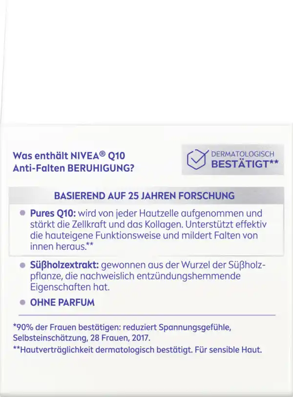 Bild 2 von NIVEA Q10 Anti-Falten Beruhigende Tagespflege LSF 15, 50 ml