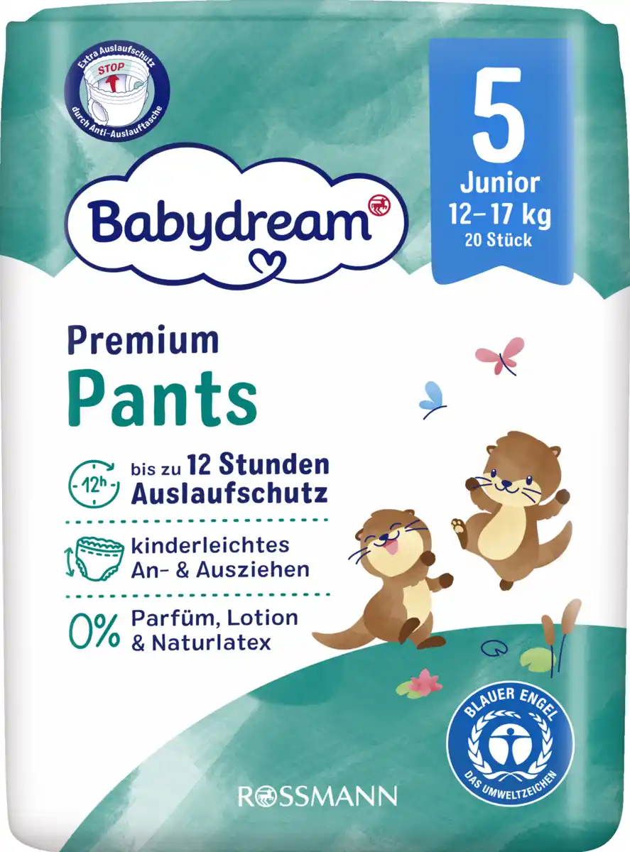 Bild 1 von Babydream Premium Pants Gr. 5 Junior, 20 Stück, 12-17 kg