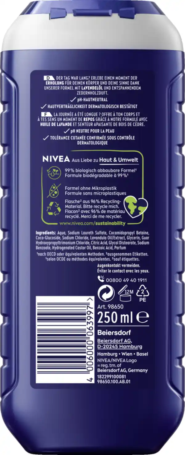 Bild 2 von NIVEA MEN 3in1 Duschgel Total Relax, 250 ml
