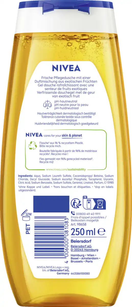 Bild 2 von NIVEA Fresh Care Shower Exotic Feeling Duschgel, 250 ml