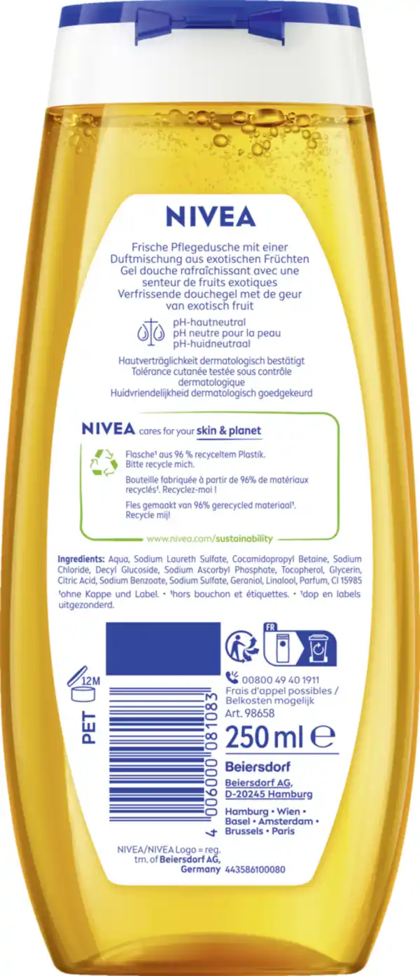 Bild 2 von NIVEA Fresh Care Shower Exotic Feeling Duschgel, 250 ml