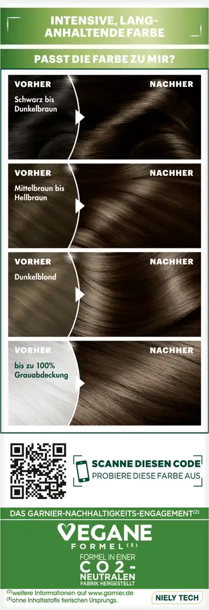 Bild 2 von Garnier Nutrisse Ultra Crème Coloration Dauerhafte Pflege-Haarfarbe 4 Chocolate Mittelbraun