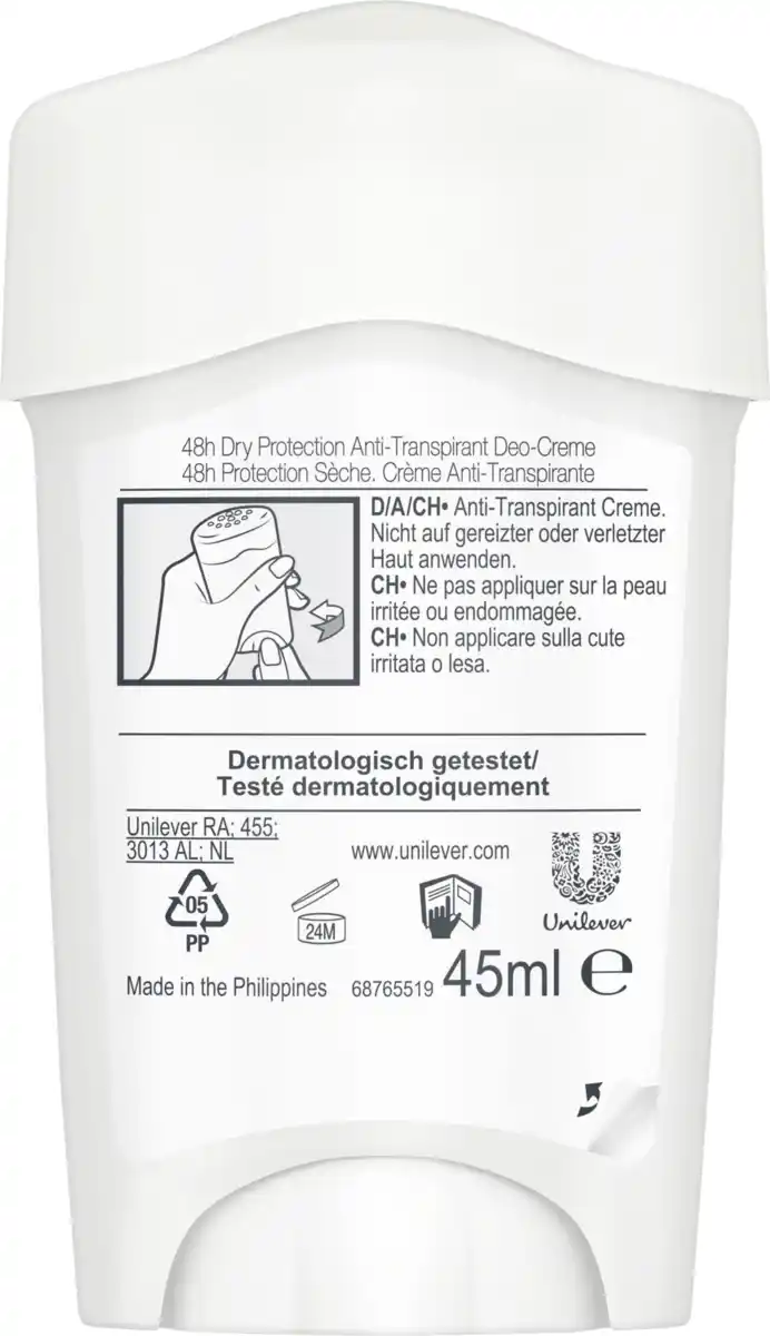 Bild 4 von Rexona Maximum Protection Deocreme Confidence Anti-Transpirant, 45 ml