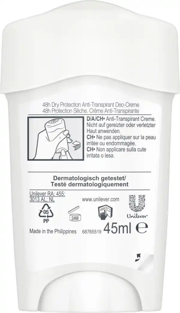 Bild 4 von Rexona Maximum Protection Deocreme Confidence Anti-Transpirant, 45 ml