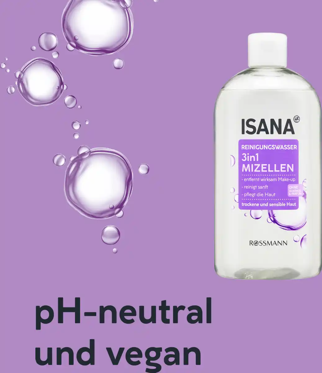 Bild 2 von ISANA 3 in 1 Mizellen Reinigungswasser, 400 ml
