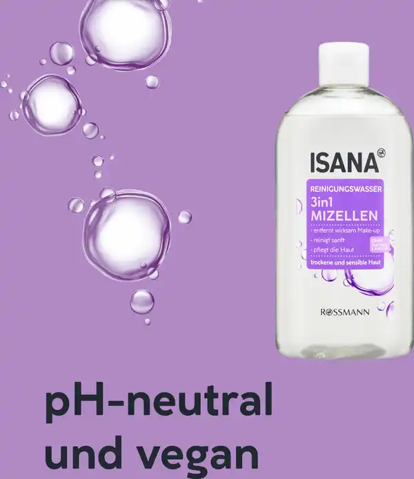 Bild 2 von ISANA 3 in 1 Mizellen Reinigungswasser, 400 ml