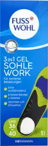 FUSSWOHL 3 IN 1 Gel Sohle Work Größe 36-40