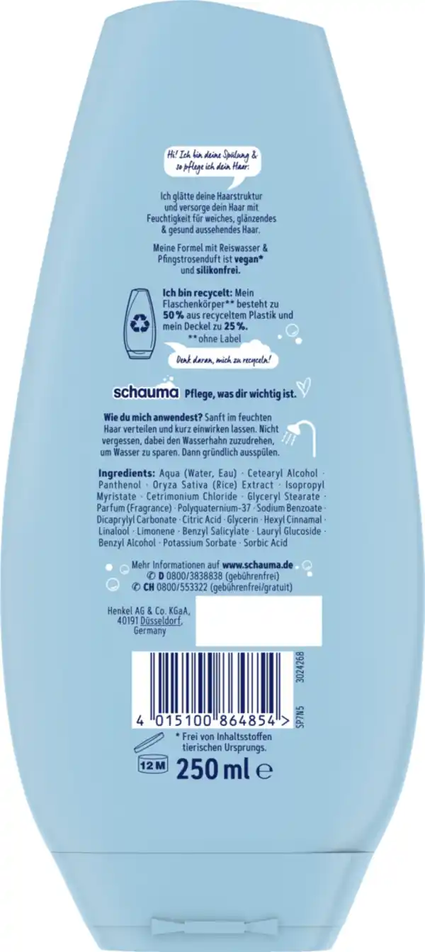 Bild 2 von Schauma Spülung Feuchtigkeit & Glanz, 250 ml