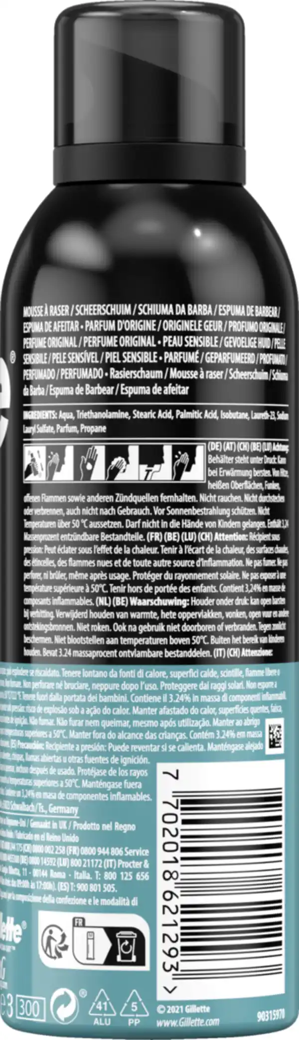 Bild 4 von Gillette Rasierschaum Sensitive, 200 ml