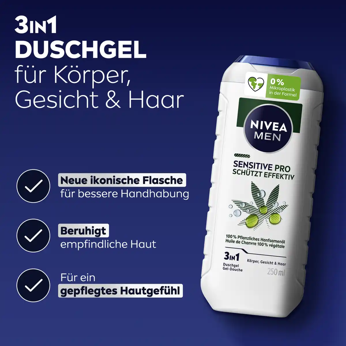 Bild 3 von NIVEA MEN Pflegedusche 3in1 Sensitive Pro schützt effektiv, 250 ml