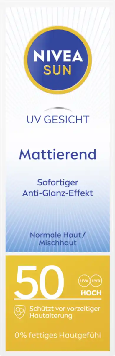 Bild 1 von NIVEA SUN UV Gesicht mattierender Sonnenschutz LSF 50, 50 ml