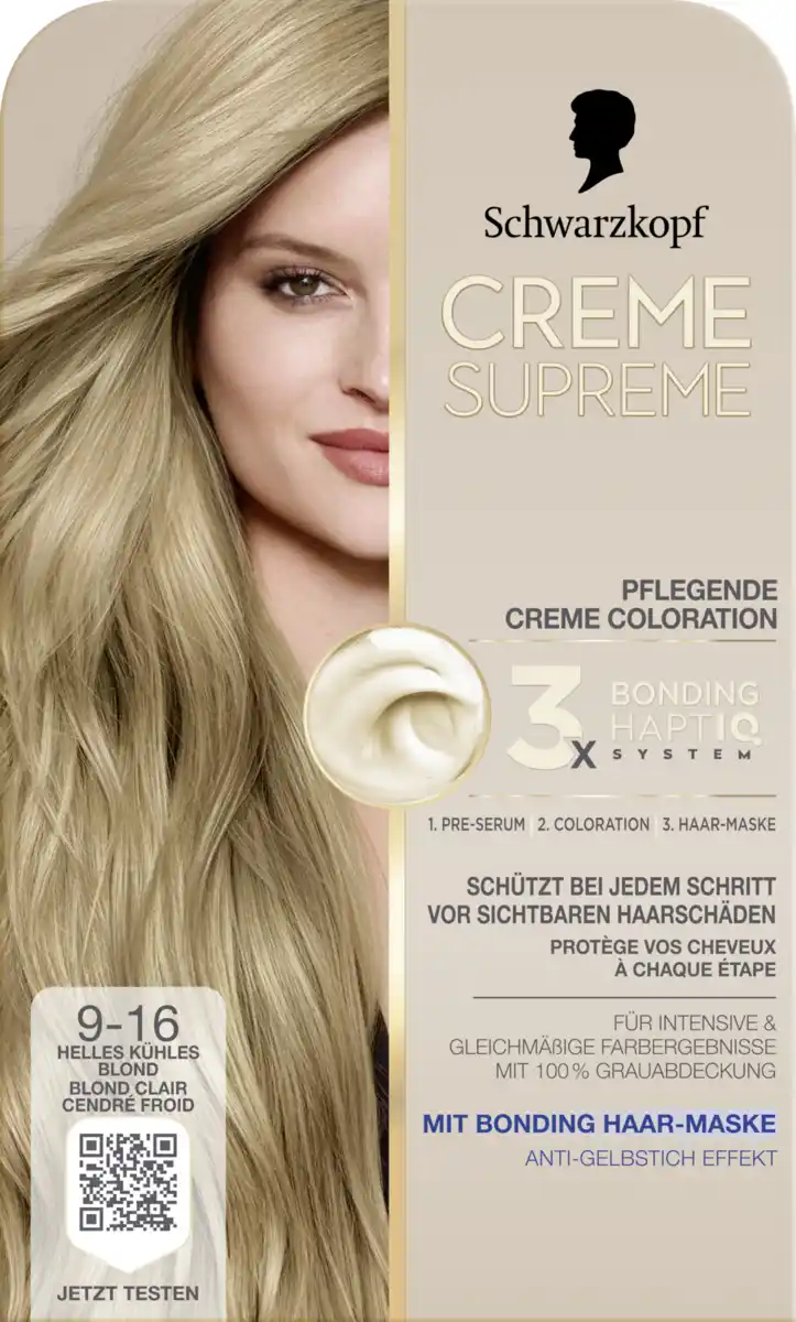 Bild 1 von CREME SUPREME Pflegende Coloration 9-16 Helles Kühles Blond