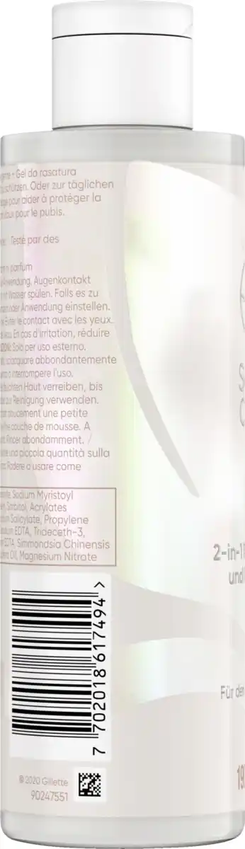 Bild 3 von Gillette Venus Satin Care 2in1 Reinigungs- & Rasiergel für den Intimbereich, 190 ml