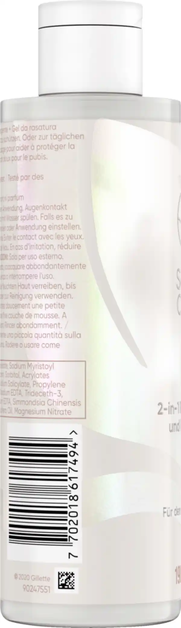 Bild 3 von Gillette Venus Satin Care 2in1 Reinigungs- & Rasiergel für den Intimbereich, 190 ml