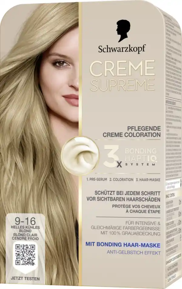 Bild 2 von CREME SUPREME Pflegende Coloration 9-16 Helles Kühles Blond