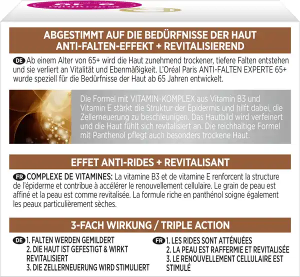 Bild 4 von L’Oréal Paris Gesichtscreme Anti-Falten Experte 65+ Tagespflege, 50 ml