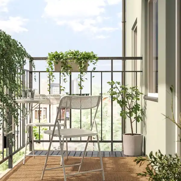 Bild 4 von TORPARÖ Balkontisch, weiß 50 cm