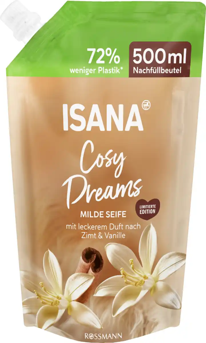 Bild 1 von ISANA Milde Seife Cosy Dreams Nachfüllbeutel, 500 ml