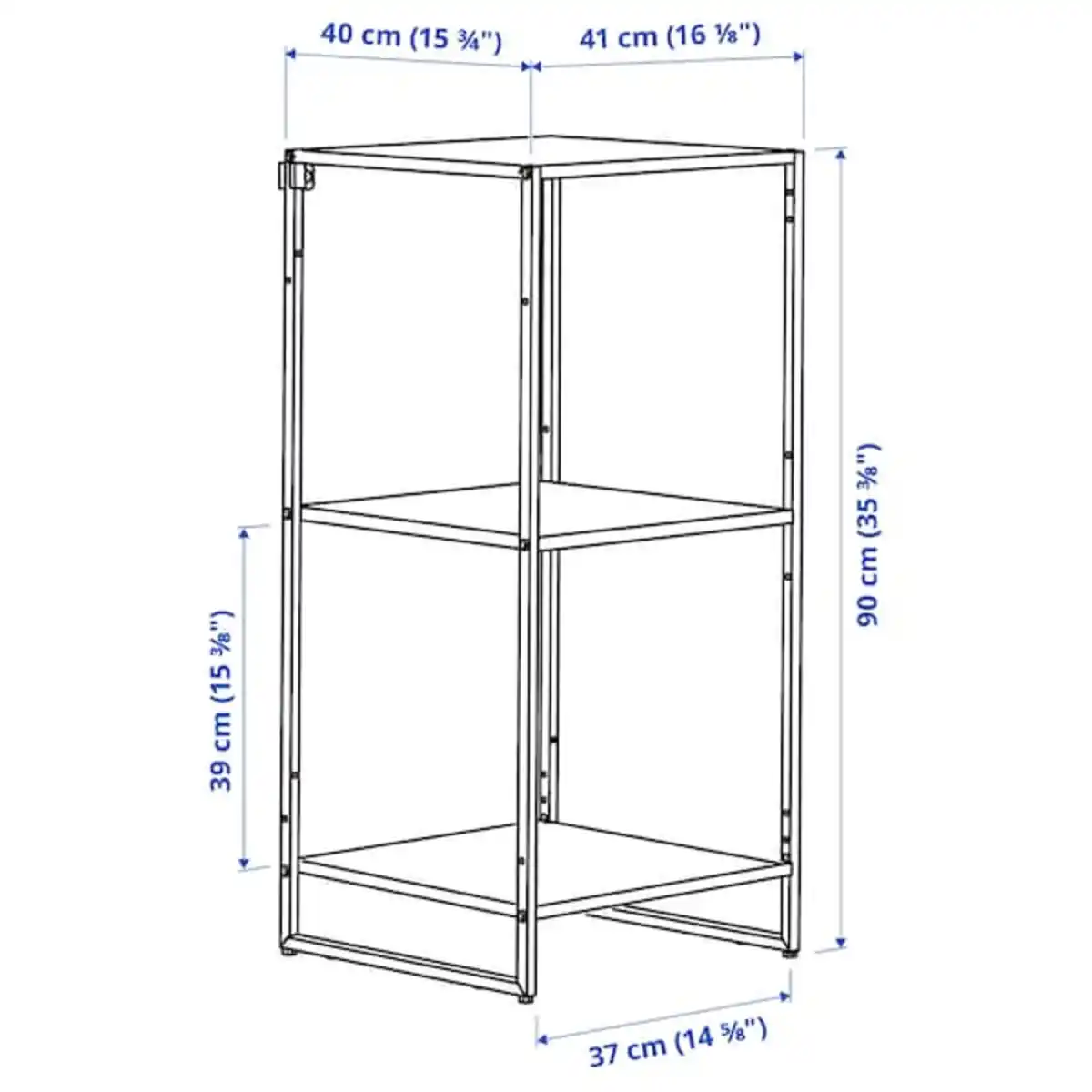 Bild 4 von JOSTEIN Regal, drinnen/draußen/Metall weiß 41x40x90 cm