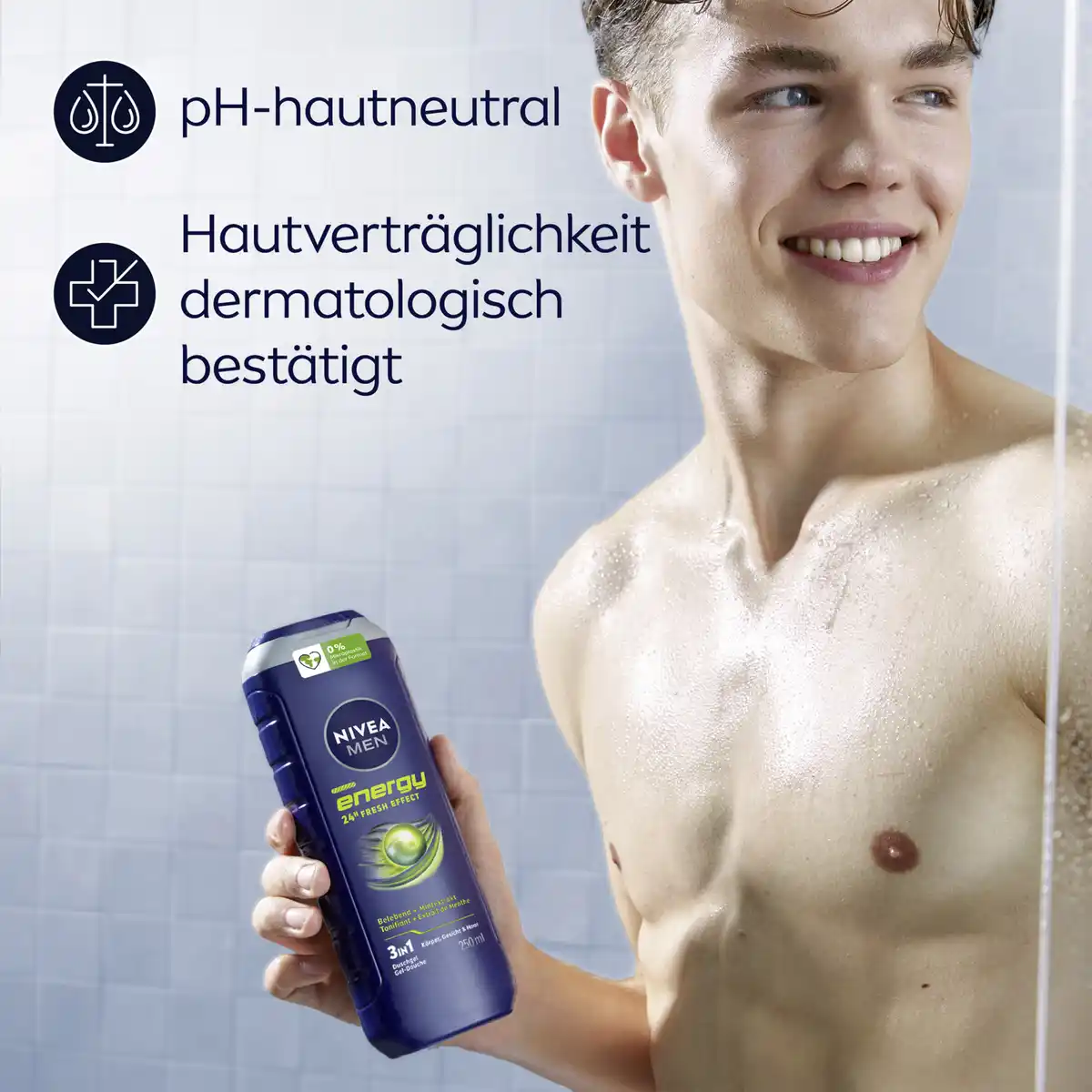 Bild 3 von NIVEA MEN 3in1 Duschgel energy 24H fresh effect, 250 ml