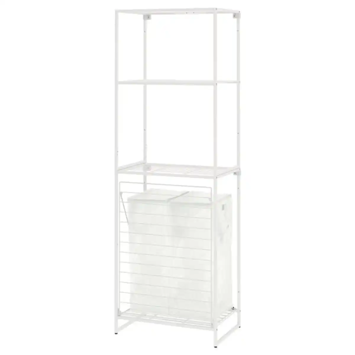 Bild 1 von JOSTEIN Regal mit Beuteln, drinnen/draußen Draht/transparent weiß 61x40/76x180 cm