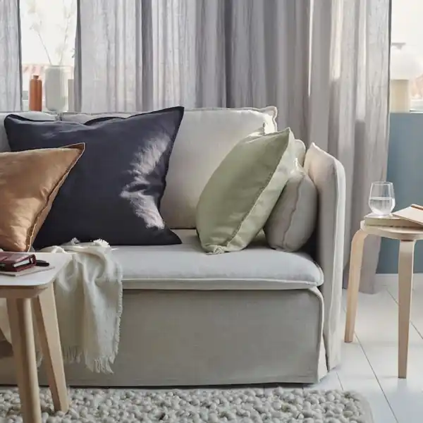 Bild 2 von DYTÅG Kissenbezug, graugrün 50x50 cm