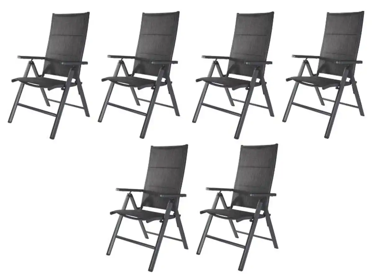 Bild 4 von LIVARNO home Alu-Set »Toronto«, 7-teilig - Standardtisch & 6 Hochlehner, anthrazit/grau