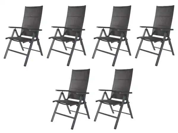 Bild 4 von LIVARNO home Alu-Set »Toronto«, 7-teilig - Standardtisch & 6 Hochlehner, anthrazit/grau