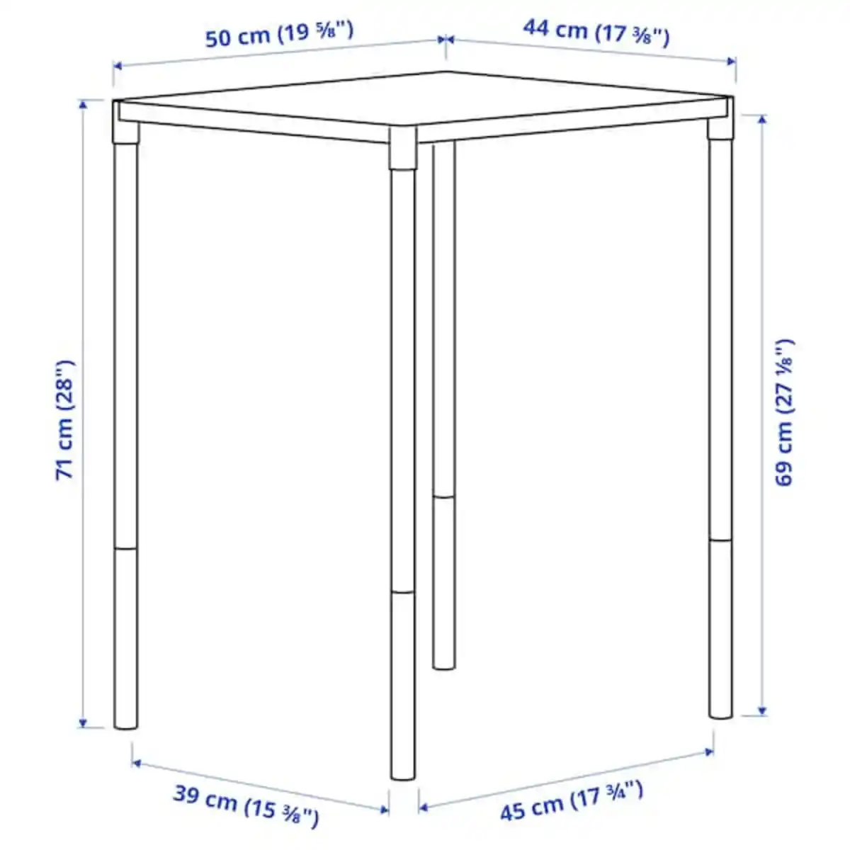 Bild 4 von FEJAN Tisch/außen, weiß 50x44 cm
