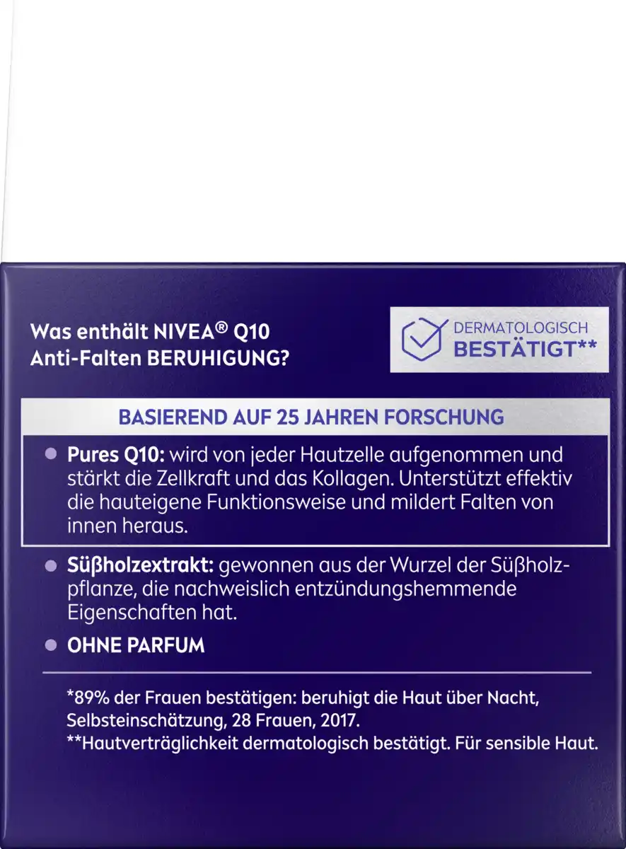 Bild 2 von NIVEA Q10 Anti-Falten Beruhigende Nachtpflege, 50 ml