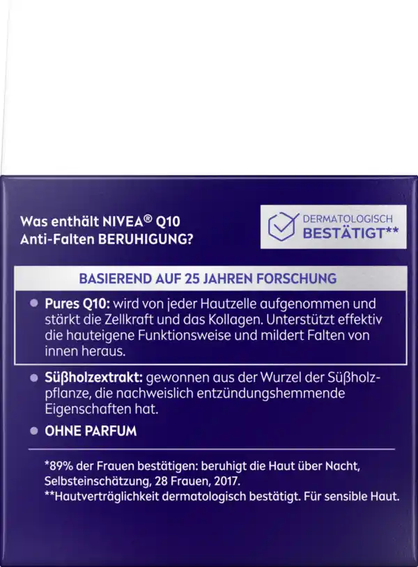 Bild 2 von NIVEA Q10 Anti-Falten Beruhigende Nachtpflege, 50 ml