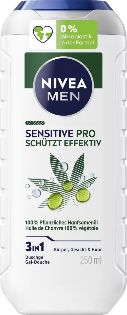 Bild 1 von NIVEA MEN Pflegedusche 3in1 Sensitive Pro schützt effektiv, 250 ml