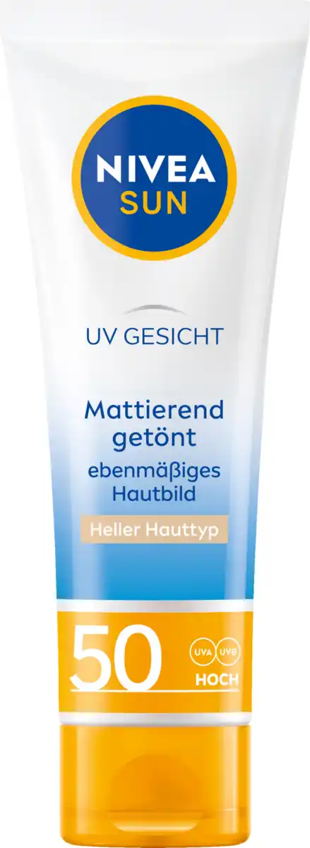 Bild 1 von NIVEA SUN UV Gesicht getönter Sonnenschutz heller Hauttyp LSF 50, 50 ml