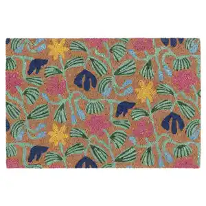 VÄGKURVA Fußmatte innen, bunt/Blumenmuster 40x60 cm