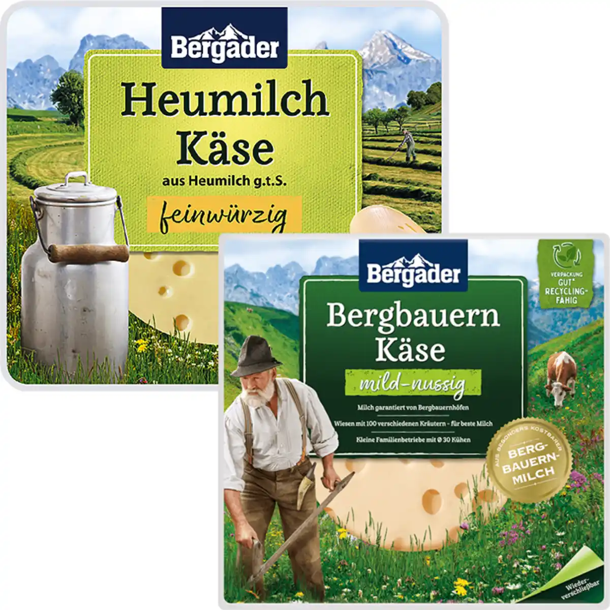 Bild 1 von Bergader Bergbauern Käse, Heumilchkäse oder Bergkäse